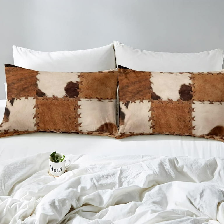 Erosebridal Cowhide Full Size Comforter Set, Western Farm Animal