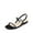BLACK, variant on Women's Rhinestone Sandals Open Toe Casual Dressy Sparkly Comfortable Flat Summer Shoes