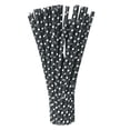 thumbnail image 2 of 100pc Kraft Paper Straws - Colorful Striped Disposable Drinking Straws, Food Grade Party Decor for Desserts Pastries & Drinks, Ideal for Bar Birthday & Holiday Celebrations, 2 of 9