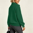 thumbnail image 6 of Vynhevius Women Mock Neck Sweatshirt Half Zip Long Sleeve Loose Casual Pullover Top With Pocket, 6 of 8