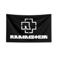 thumbnail image 1 of Bandera de banda de Rock Rammste de 3x5 pies, cartel de música con logotipo impreso Digital de poliéster, 1 of 3