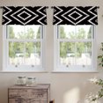 thumbnail image 2 of LALILO Kitchen Curtain Valance Boho Black And White Rod Pocket Window Curtain 52"x 18" Set of 2, 2 of 6