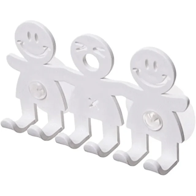 Cute Toothbrush Holder With Suction Cup For Bathroom Wall Smile Face Emoji Home Decor(1 Piece,white)
