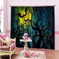 thumbnail image 4 of Cortinas de dibujos animados Tratamientos de la ventana de Halloween Luna Casa Decoración Decoraciones Decoraciones de Navidad Accesorios de la sala creativa M Paquete de 2 Methold HA011128-02, 4 of 7
