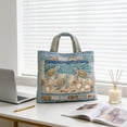 thumbnail image 2 of Mother's Day Clearance! Vintage Quilted Canvas Turtle Reusable Tote Gift Bags, Travel Bag, Made of Natural Canvas with Handle, Cotton Shoulder Bag for Shopping Beach Work School, Mom Gift(Turtle A), 2 of 7