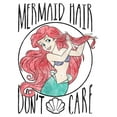 thumbnail image 2 of Girl's The Little Mermaid Ariel Hair Don't Care Graphic Tee White Medium, 2 of 4