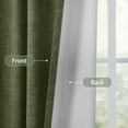 thumbnail image 4 of DriftAway 100% Blackout Linen Curtains for Bedroom 84 Inches Long Farmhouse Thermal Insulated 3 Inch Rod Pocket Back Tab Full Light Blocking 2 Panels for Living Room Nursery, 4 of 5