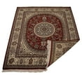 thumbnail image 4 of Rugsotic Carpets Hand Knotted Isfahan, Oriental Wool Area Rug, Red, 8'x10', 4 of 5