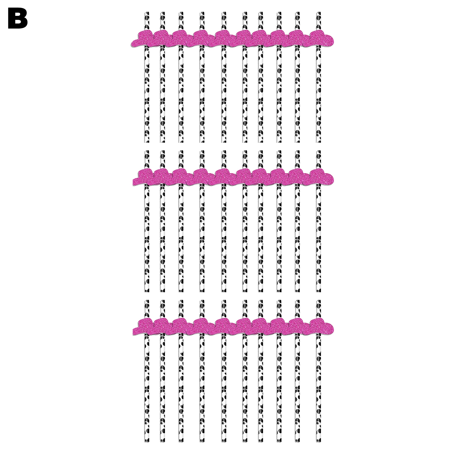 Fusipu Universal Straws 30pcs Bachelorette Cow Straws Novelty Drinking Straws for Water Wine