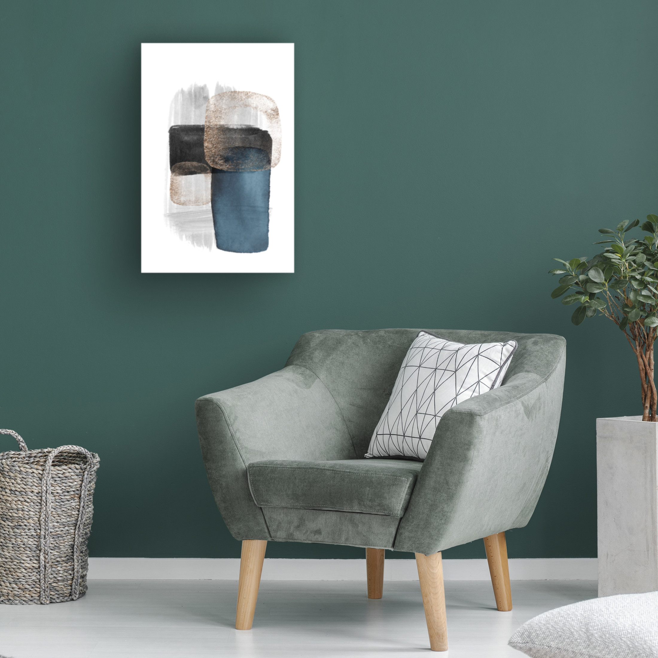 Trademark Fine Art Sally Ann Moss Night Blue 3 Canvas Wall Art