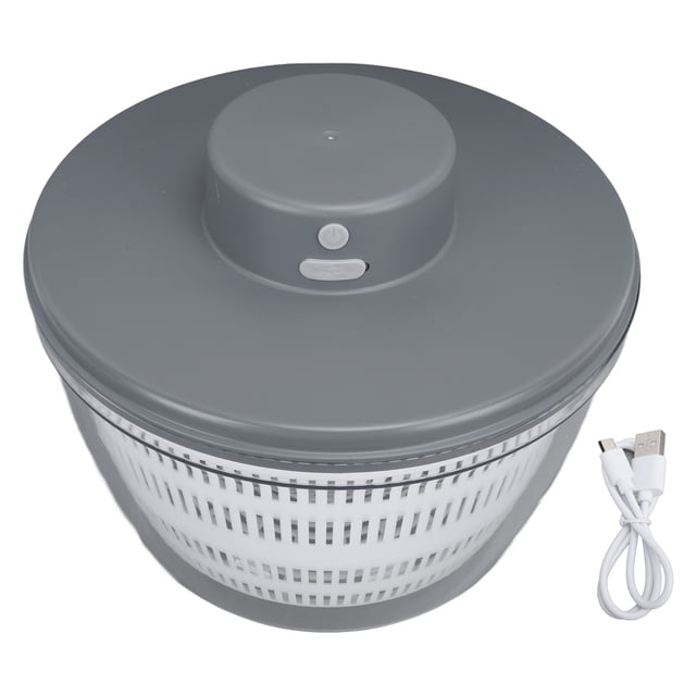 Lavadora de verduras, eficiente, fiable, multifuncional, duradera, centrifugadora de frutas, secadora para el hogar y la cocina, color gris