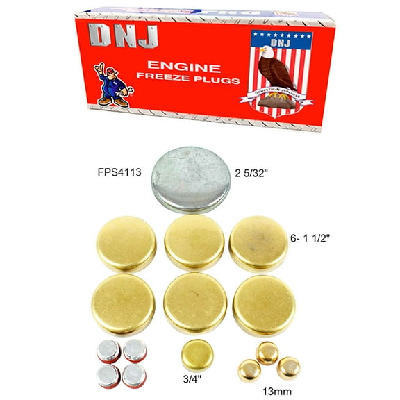 DNJ FPS4113 Expansion Plug Kit Fits Cars & Trucks 62-01 Ford Lincoln 300 Bronco 4.3L-5.8L OHV