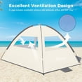 thumbnail image 6 of COMMOUDS Beach Tent for 1-3 People, UPF 50+ Sun Protection, Lightweight Portable Canopy Shade Tent, Easy Setup, Creamy Gray, 6 of 8