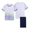 thumbnail image 2 of Boys Girls 2 Piece Soccers Outfits Sets Size 4-14 Workout Track Suits Teens Kids Breathable T-Shirts and Shorts Gym Running Basketball Set, 2 of 4