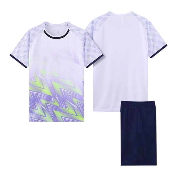 Odeerbi 4-14 Años Conjunto de Verano Para Niños de Atletismo Camiseta de Running de Secado Rápido Camiseta de Manga Corta Transpirable Camiseta de Manga Corta Con Degradado