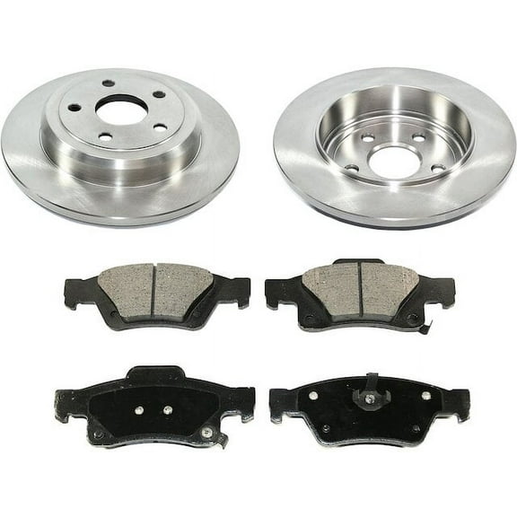 Rear Brake Pad and Rotor Kit - Compatible with 2011 - 2020 Dodge Durango 2012 2013 2014 2015 2016 2017 2018 2019