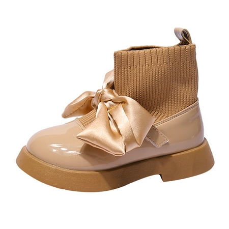 

cngelg Girls Shoes Fashion Leather Boots Shoes Waterproof Leather Short Boots Non Slip Breathable Boots Slduv7 Snow Boots Toddler Girl Boots Size 9 Knit Boots for Girls