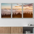 thumbnail image 2 of wall26 Framed Canvas Print Wall Art Set Blue &amp; Pink Starry Galaxy Sky Over Forest Astronomy &amp; Space Sky Photography Realism Rustic Scenic Colorful for Living Room, Bedroom, Office - 16"x, 2 of 5