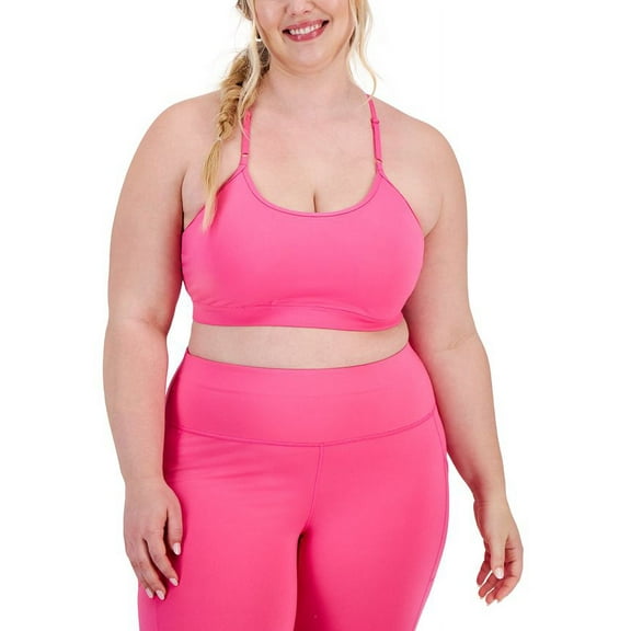 ID Ideology Women's Low Impact Sports Bra Pink Size 2X