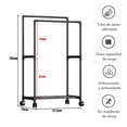 thumbnail image 5 of Perchero Rack Organizador Para Ropa Doble Kimhi Con Ruedas Portátil Perchero Para Colgar Ropa Con Estante De Almacenamiento Inferior Perchero Móvil Vertical, 5 of 5