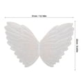 COMPUKAS Durable White Wing Design Sewing Applique for DIY Clothing ...