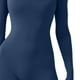 thumbnail image 5 of Monos de manga larga para mujer, pantalones largos de pierna ancha, monos elásticos de moda para mujer, Catsuit liso informal para citas en el trabajo Azul S Yinane Mono corto, 5 of 8