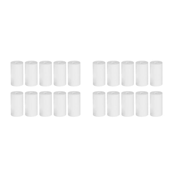Methold Paquete de 10 rollos de papel térmico de 57x25, caja registradora a prueba de aceite, tarjeta de crédito, recibo de precio, impresora 10 rollos de papel de impresión 2piezas