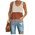 thumbnail image 1 of Camiseta sin mangas de bloque de color de entrenamiento para mujer Racerback Yoga Basic Summer Casual Tee Shirt Ormromra HMYH044-18, 1 of 2