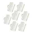 thumbnail image 1 of CIMAXIC 100PCS 1CM Plated Ribbon Ends Metal Fastener Clasps Textured Crimp End Clamps Cord Ends Buckles Zipper Clips DIY Jewelry Accessories (Silver),0.39"X0.2"X0.2", 1 of 4