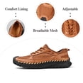 thumbnail image 2 of Mens Mesh Casual Shoes Outdoor Lightweight Hiking Shoes Soft Breathable Sneakers Non-slip Driving Shoes Brown 10.5 US, 2 of 7