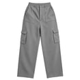 thumbnail image 5 of HomeDM Wide Leg Sweatpants for Women Baggy Casual Athletic Jogger Gray Lounge Pants for Running Workout Size L, 5 of 8