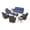 Blue, variant on Outdoor Swivel Rocker Patio Chairs Set,9 Piece Furniture Set with 2 Swivel Rocking Chairs, 3-Seat Sofa,Ottoman & Side Table All Weather Wicker Conversation Set for Porch Deck Garden Backyard