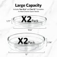 thumbnail image 2 of LAMU 4 Pack Lazy Susan Organizer, 12in 10.6in Lazy Susan Turntable Organizer for Cabinet, Kitchen, Refrigerator, Pantry, Countertop, Table Top, Bathroom, Spice Organization, Clear, 2 of 8
