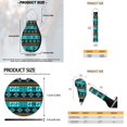 thumbnail image 6 of Uorisanigo Aztec Geometric Car Seat Cover Full Set of 18 Pack with Steering Covers Seat Belt Shoulder Pad Center Console Pad Headrest Covers Lever Stick Knob Cover Drink Coasters Key Chains, 6 of 7