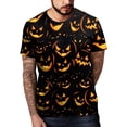 thumbnail image 3 of Men's Halloween T-Shirts 3D Skull Print Short Sleeve T-Shirt Casual Round Neck Novelty Street Fashion Shirts, 3 of 7