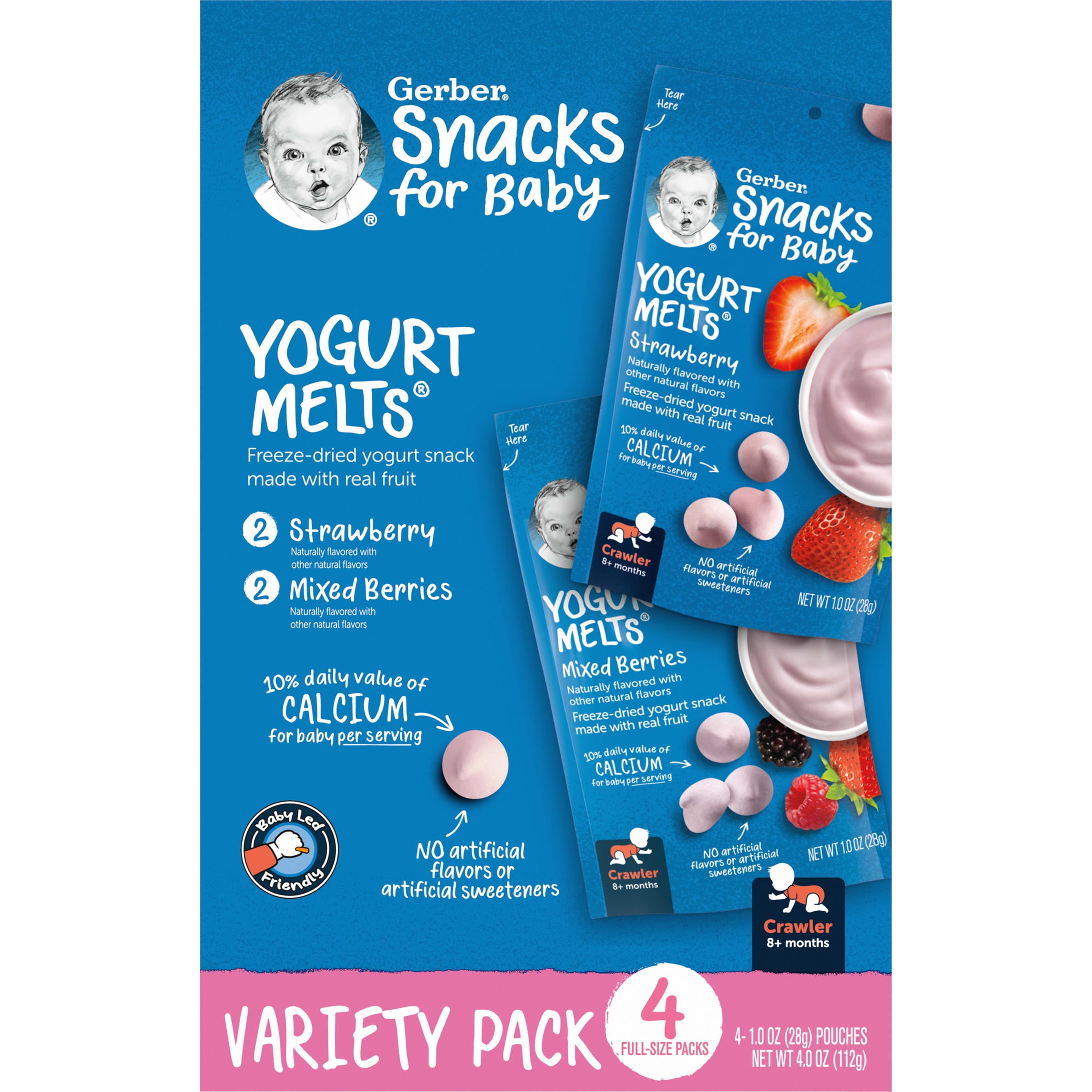 Pack Of 4 Gerber Yogurt Melts Strawberry Mixed Berry Yogurt Snack pack-of-4-gerber-yogurt-melts-strawberry-mixed-berry-yogurt-snack