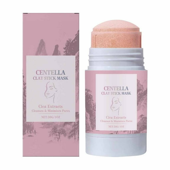 Centella Clay Stick Mask for Poreless Deep Cleanse Mask Stick, Moisturizing, Skin Brightening for Men and Women All Skin Types