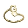 thumbnail image 3 of Bagues à Ouverture de Lettres Anglaises en Acier Inoxydable pour Filles Amour Bijoux Rétro, 3 of 9