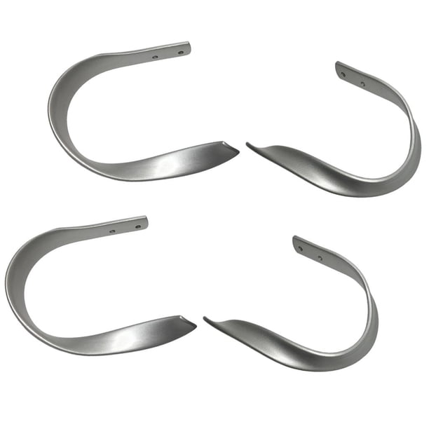 de 4 sujetadores de cortina para ventana, gancho decorativo, cortinas, metal
