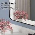 thumbnail image 5 of ANGELES HOME 24" x 36" Arched Bathroom Vanity Mirror, Wall Mounted Bathroom Mirror, Aluminum Wall Mirror for Bathroom, Copper Free Glass Vanity Framed Mirror, Matte Black, 5 of 7