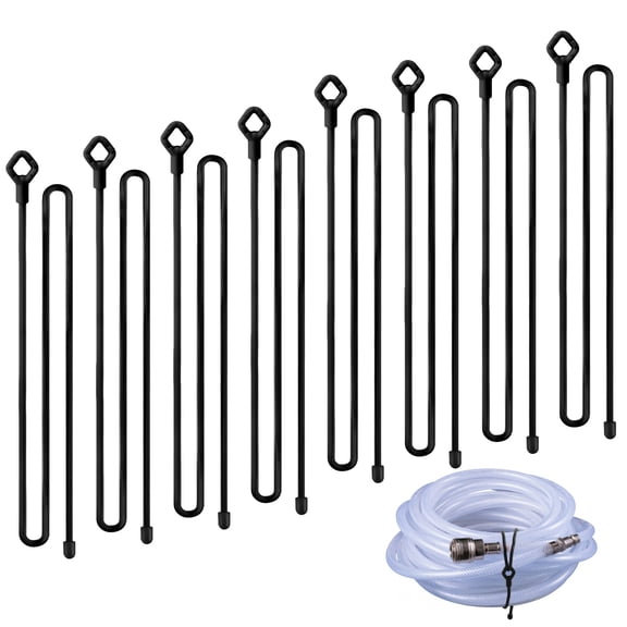 8 PCS Reusable Silicone Twist Ties, 32 x 0.2 in Bendable Heavy Duty Black Silicone Ties with Inner Iron Wire, Flexible Cord Organizer for Bundling, Securing, Outdoor Indoor Multi-Purpose Use