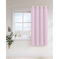 thumbnail image 4 of Solid Color Thermal Insulated Blackout Curtains for Bedroom 36 Length Pink Room Darkening Curtain 1 Panel Grommet Window Curtain Drape for Living Room Nursery Room, 4 of 7