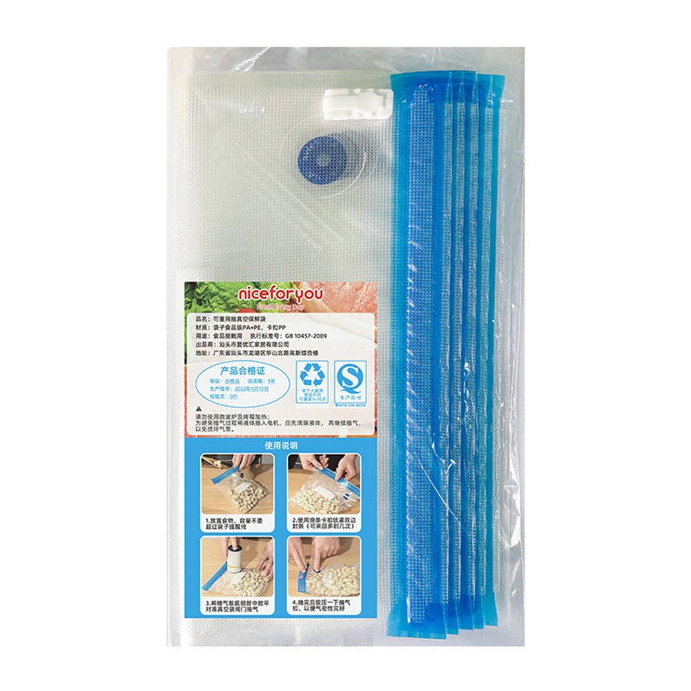 Reusable Vacuum Seal Bags Sealer Food Saver Storage Bag Electric Vaccum