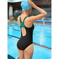 thumbnail image 5 of Women's Hollow Out One Piece Training Swimsuit Wider Strap Sport Swimwear, 5 of 6