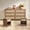 Reclaimed Caramel Oak, variant on SICOTAS 3-Piece Rattan Bedroom Set - 6-Drawer Dresser (56.85") & 2 Nightstands, Boho Bedroom Set Furniture with Storage for King Size