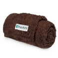 thumbnail image 6 of PetAmi Medium Fluffy Sherpa Fleece Throw Blanket for Dogs & Cats, Brown, 6 of 8
