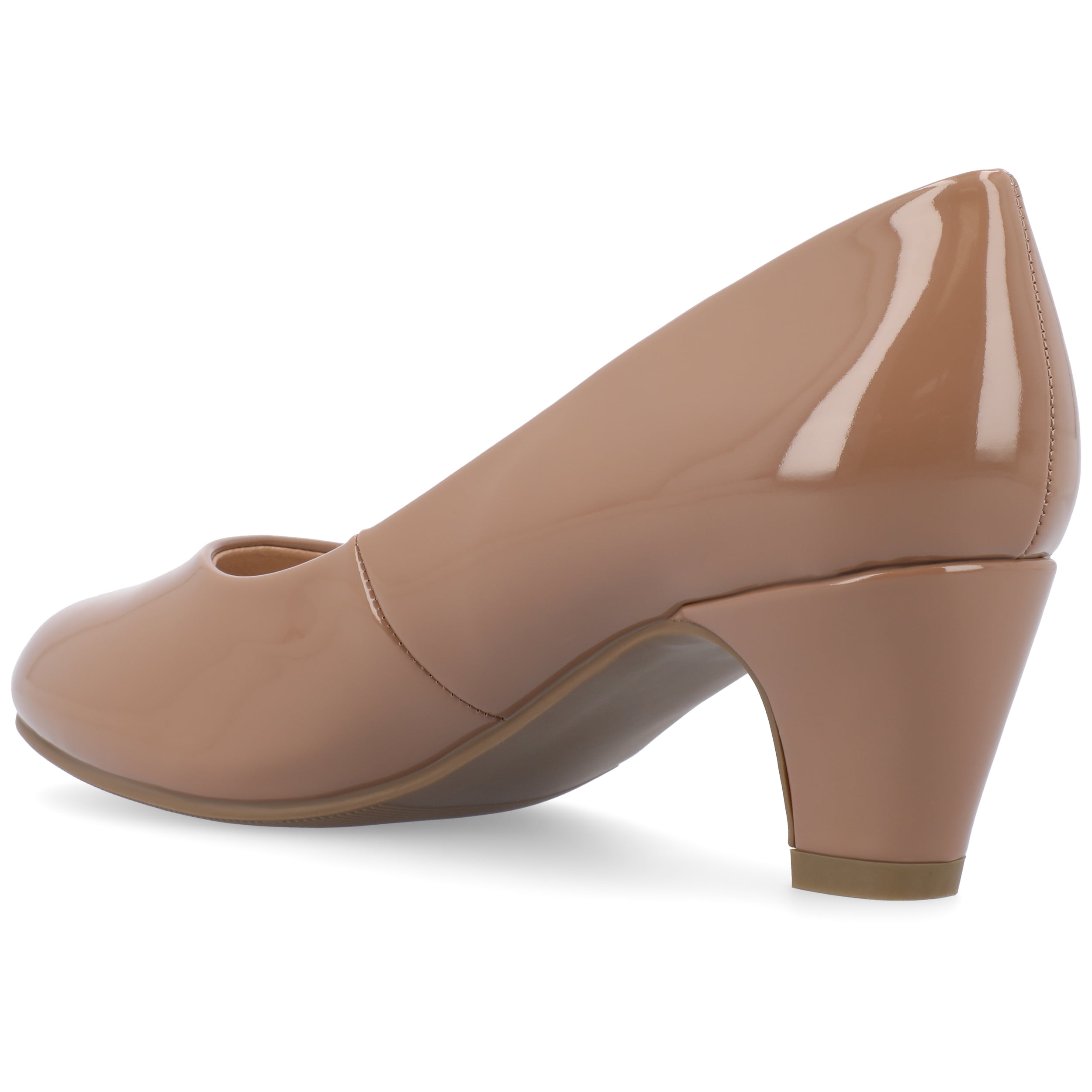 Journee Womens Luu Comfort Insole Round Toe Low Block Heel Pumps, Widths Available