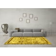 thumbnail image 3 of Ahgly Company Machine Washable Indoor Rectangle Abstract Yellow Modern Area Rugs, 2' x 4', 3 of 4