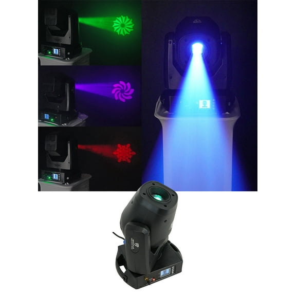 Rockville ROCK SPOT 260W DJ Moving Head Spot Light w Wireless DMX Prism Gobos