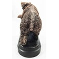 thumbnail image 4 of Wall Street Stock Market Grizzly Bear Attacking Paw Slash Bronze Electroplated Figurine, 4 of 4